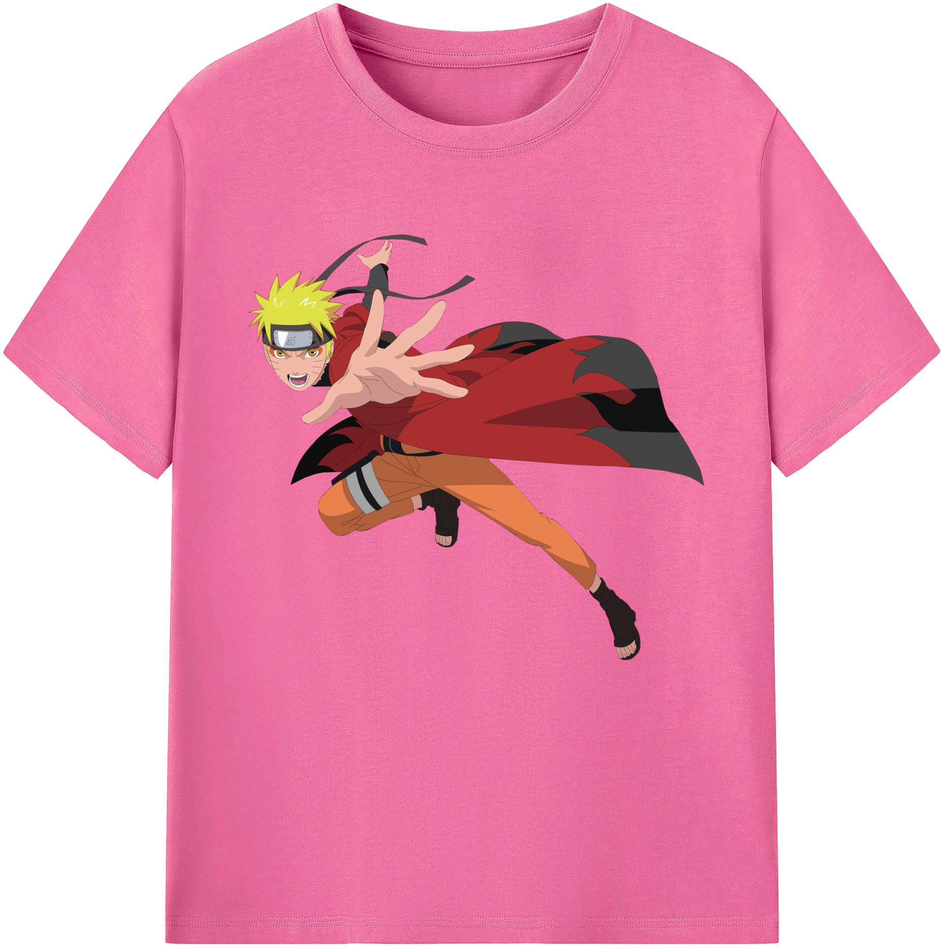 （画像用） NARUTO -ナルト- うずまき ナルト Uzumaki Naruto レディースカジュアルプリントTシャツ（綿100％）